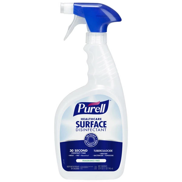 PURELL® Purell 3340-03 1 Qt. / 32 Oz. Fragrance Free Healthcare Surface Disinfectant - 3/Case 2 PURELL® Purell 3340-03 1 Qt. / 32 Oz. Fragrance Free Healthcare Surface Disinfectant - 3/Case - Image 2