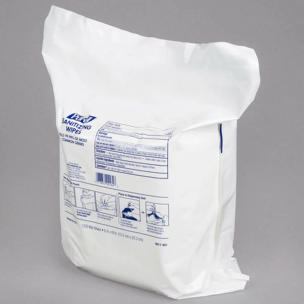 Purell® 9118-02 Hand Sanitizing Wipes, 1200 Count Refill Bag - 2/Case 3 Purell® 9118-02 Hand Sanitizing Wipes, 1200 Count Refill Bag - 2/Case - Image 3