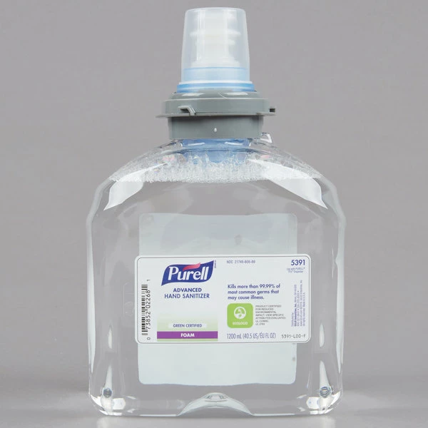 Purell® 5391-02 TFX Advanced Green Certified 1200 ML Foaming Instant Hand Sanitizer - 2/Case 2 Purell® 5391-02 TFX Advanced Green Certified 1200 ML Foaming Instant Hand Sanitizer - 2/Case - Image 2
