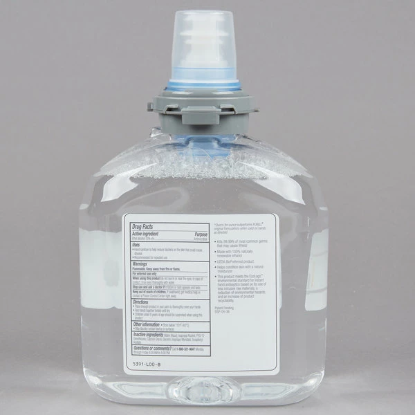 Purell® 5391-02 TFX Advanced Green Certified 1200 ML Foaming Instant Hand Sanitizer - 2/Case 3 Purell® 5391-02 TFX Advanced Green Certified 1200 ML Foaming Instant Hand Sanitizer - 2/Case - Image 3