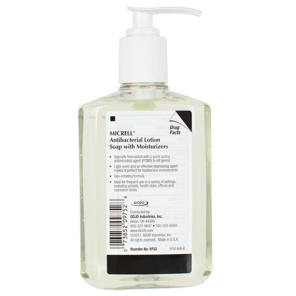 Micrell® 9752-12 8 Oz. Floral Antibacterial Lotion Hand Soap With PCMX And Pump - 12/Case 3 Micrell® 9752-12 8 Oz. Floral Antibacterial Lotion Hand Soap With PCMX And Pump - 12/Case - Image 3