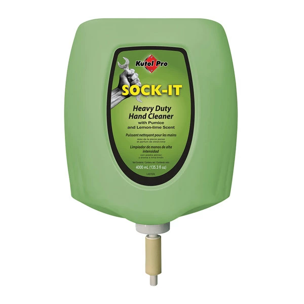 Kutol Pro 1668 Sock-It Lemon Lime Scented Heavy-Duty Hand Cleaner With Pumice 4000 ML Cartridge For Kutol DuraView Dispenser - 2/Case 1 Kutol Pro 1668 Sock-It Lemon Lime Scented Heavy-Duty Hand Cleaner With Pumice 4000 ML Cartridge For Kutol DuraView Dispenser - 2/Case