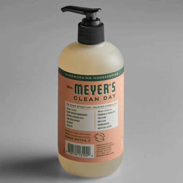 Mrs. Meyer's® Mrs. Meyer's Clean Day 651332 12.5 Oz. Geranium Scented Hand Soap With Pump - 6/Case 3 Mrs. Meyer's® Mrs. Meyer's Clean Day 651332 12.5 Oz. Geranium Scented Hand Soap With Pump - 6/Case - Image 3