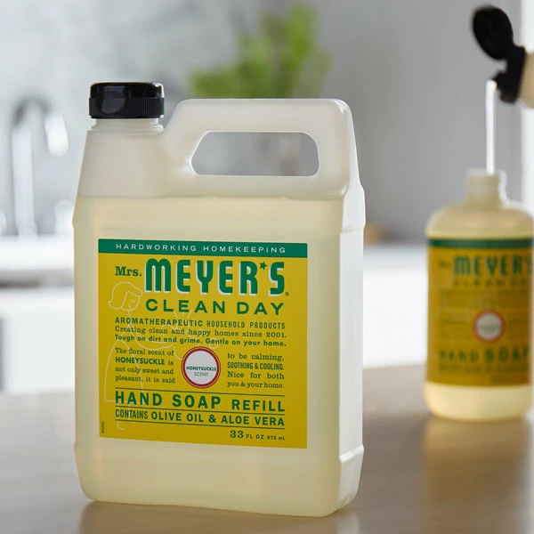 Mrs. Meyer's® Mrs. Meyer's Clean Day 666708 33 Oz. Honeysuckle Scented Hand Soap Refill - 6/Case 1 Mrs. Meyer's® Mrs. Meyer's Clean Day 666708 33 Oz. Honeysuckle Scented Hand Soap Refill - 6/Case