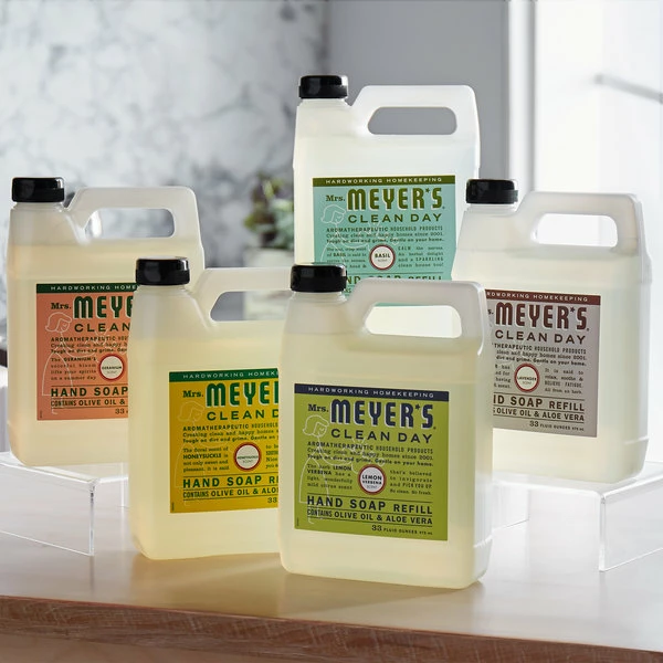 Mrs. Meyer's® Mrs. Meyer's Clean Day 666708 33 Oz. Honeysuckle Scented Hand Soap Refill - 6/Case 5 Mrs. Meyer's® Mrs. Meyer's Clean Day 666708 33 Oz. Honeysuckle Scented Hand Soap Refill - 6/Case - Image 5