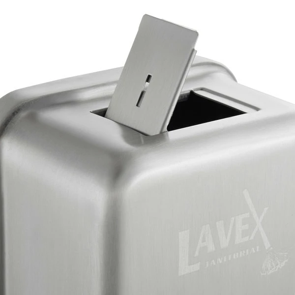 Lavex Janitorial 40 Oz. Stainless Steel Surface Mounted Vertical Liquid Soap Dispenser 4 Lavex Janitorial 40 Oz. Stainless Steel Surface Mounted Vertical Liquid Soap Dispenser - Image 4