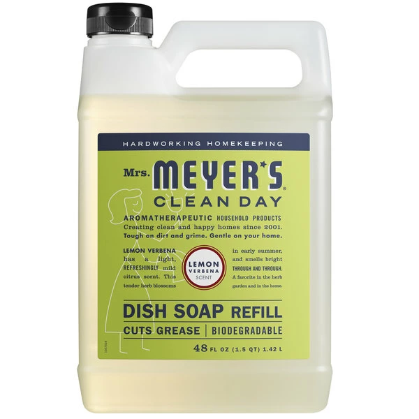 Mrs. Meyer's® Mrs. Meyer's Clean Day 304832 48 Oz. Lemon Verbena Scented 347544 Soap Refill - 6/Case 2 Mrs. Meyer's® Mrs. Meyer's Clean Day 304832 48 Oz. Lemon Verbena Scented 347544 Soap Refill - 6/Case - Image 2
