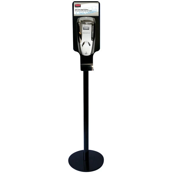 Rubbermaid FG750824 Autofoam Black Metal Hand Sanitizer Station Stand 1 Rubbermaid FG750824 Autofoam Black Metal Hand Sanitizer Station Stand