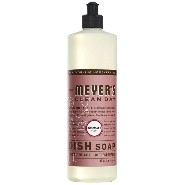 Mrs. Meyer's® Mrs. Meyer's Clean Day 347640 16 Oz. Rosemary Scented Dish Soap - 6/Case 1 Mrs. Meyer's® Mrs. Meyer's Clean Day 347640 16 Oz. Rosemary Scented Dish Soap - 6/Case