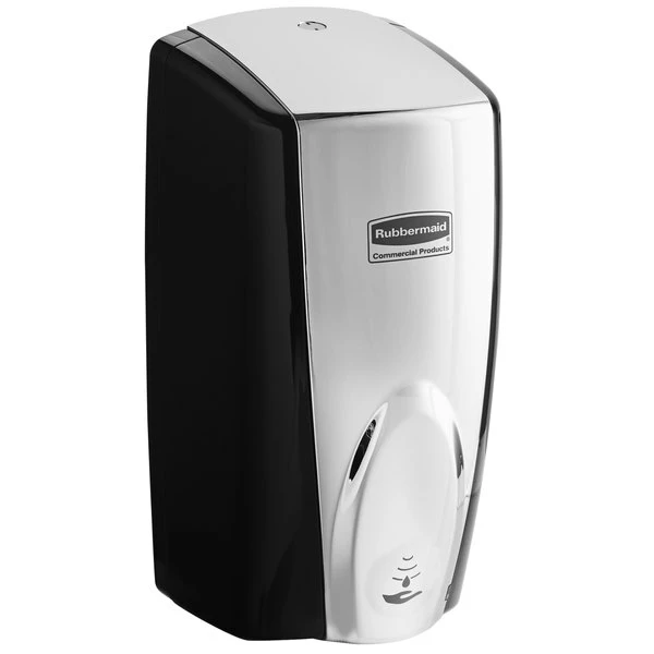 Rubbermaid FG750411 Autofoam 1100 ML Black / Chrome Automatic Hands-Free Soap Dispenser 2 Rubbermaid FG750411 Autofoam 1100 ML Black / Chrome Automatic Hands-Free Soap Dispenser - Image 2