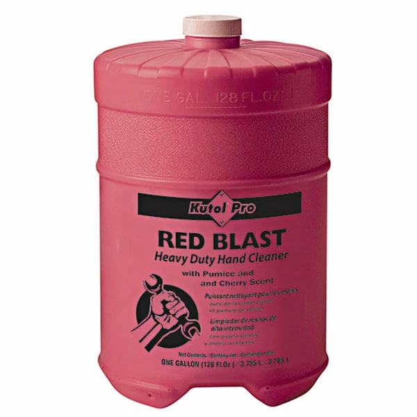 Kutol Pro 7707 Red Blast Cherry Scented Heavy-Duty Hand Cleaner With Pumice Flat Top 1 Gallon Container - 4/Case 1 Kutol Pro 7707 Red Blast Cherry Scented Heavy-Duty Hand Cleaner With Pumice Flat Top 1 Gallon Container - 4/Case