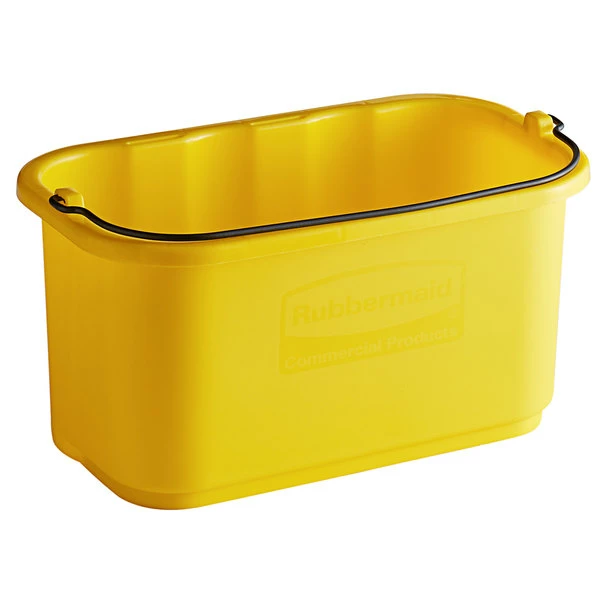 Rubbermaid FG9T8200YEL 10 Qt. Yellow Heavy Duty Pail 2 Rubbermaid FG9T8200YEL 10 Qt. Yellow Heavy Duty Pail - Image 2