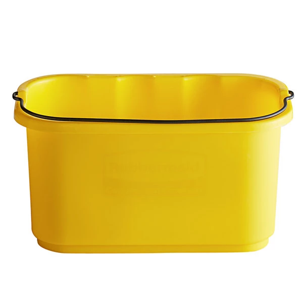Rubbermaid FG9T8200YEL 10 Qt. Yellow Heavy Duty Pail 4 Rubbermaid FG9T8200YEL 10 Qt. Yellow Heavy Duty Pail - Image 4