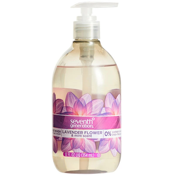 Seventh Generation 22926 Purely Clean 12 Oz. Lavender Flower & Mint Hand Soap 2 Seventh Generation 22926 Purely Clean 12 Oz. Lavender Flower & Mint Hand Soap - Image 2