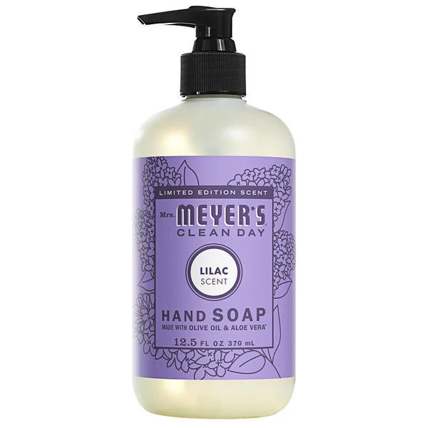 Mrs. Meyer's® Mrs. Meyer's Clean Day 670757 12.5 Oz. Lilac Scented Hand Soap With Pump - 6/Case 1 Mrs. Meyer's® Mrs. Meyer's Clean Day 670757 12.5 Oz. Lilac Scented Hand Soap With Pump - 6/Case