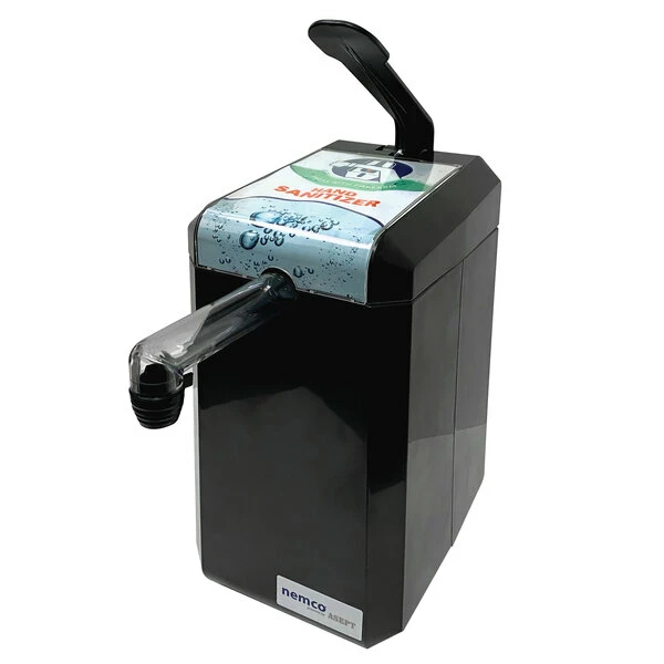 Nemco 10950-1 HyGenie 2400 ML Black Hands-Free Manual Hand Sanitizer Dispenser 1 Nemco 10950-1 HyGenie 2400 ML Black Hands-Free Manual Hand Sanitizer Dispenser