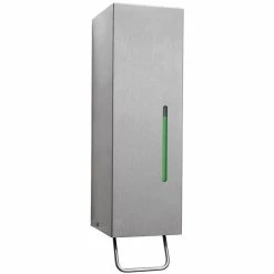 Bobrick B-26637 TrimLineSeries 1000 ML Stainless Steel Surface-Mounted Foaming Hand / Dish Soap Dispenser