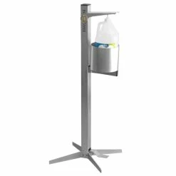 Controltek USA Controltek 565189 Shield 40 1/2" Pedal Activated Industrial Stainless Steel Hand Sanitizer Dispenser