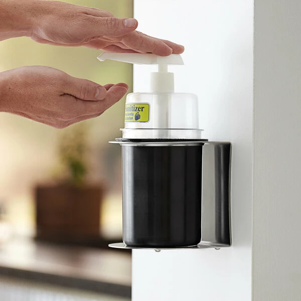 Steril-Sil CHS-1-PCBLACK-DCHP 30 Oz. Black Refillable Hand Soap / Sanitizer Dispenser 5 Steril-Sil CHS-1-PCBLACK-DCHP 30 Oz. Black Refillable Hand Soap / Sanitizer Dispenser - Image 5