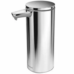 Simplehuman ST1044 9 Oz. Polished Stainless Steel Soap / Sanitizer Dispenser With Touchless Sensor Pump