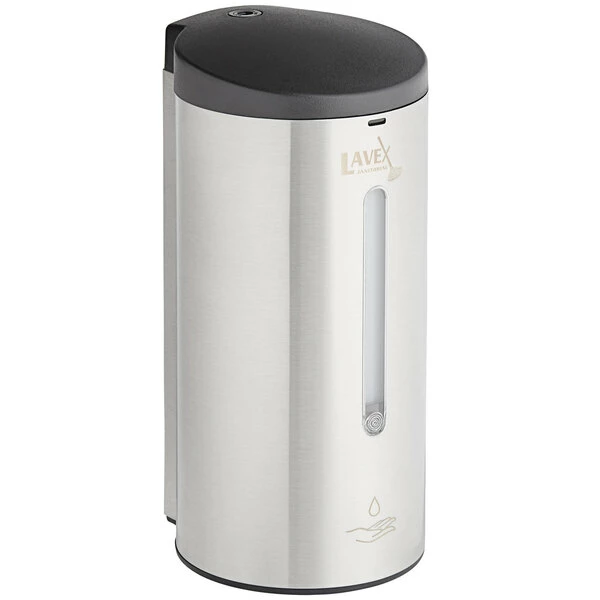 Lavex Janitorial Stainless Steel 700 ML Automatic Liquid Soap / Sanitizer Dispenser 2 Lavex Janitorial Stainless Steel 700 ML Automatic Liquid Soap / Sanitizer Dispenser - Image 2