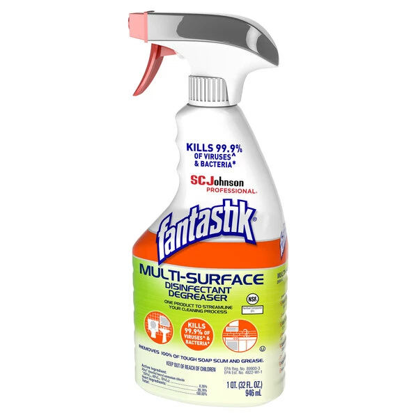Fantastik® SC Johnson 311836 Fantastik® 32 Oz. Multi-Surface Disinfectant Degreaser - 8/Case 3 Fantastik® SC Johnson 311836 Fantastik® 32 Oz. Multi-Surface Disinfectant Degreaser - 8/Case - Image 3