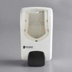 San Jamar SF970WHCL Summit Rely White Manual Foam Hand Soap And Sanitizer Dispenser - 5 3/16" X 4" X 8 7/8" -VIETRI SHOP 2127392