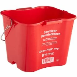 San Jamar KPP196RD 6 Qt. Red Sanitizing Kleen-Pail Pro Bucket -VIETRI SHOP 2129261