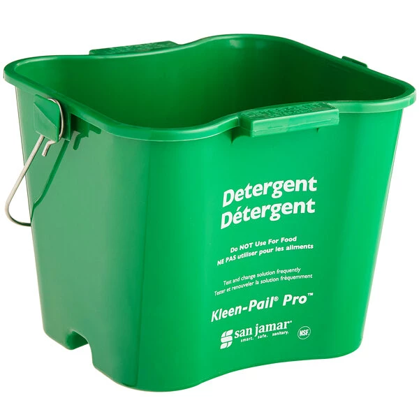 San Jamar KPP196GN 6 Qt. Green Cleaning Kleen-Pail Pro Bucket 2 San Jamar KPP196GN 6 Qt. Green Cleaning Kleen-Pail Pro Bucket - Image 2