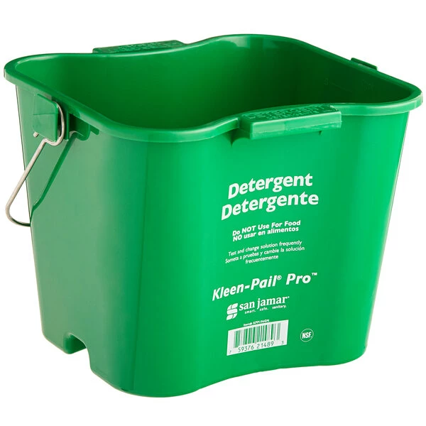 San Jamar KPP196GN 6 Qt. Green Cleaning Kleen-Pail Pro Bucket 3 San Jamar KPP196GN 6 Qt. Green Cleaning Kleen-Pail Pro Bucket - Image 3