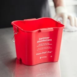 San Jamar KPP97RD 3 Qt. Red Sanitizing Kleen-Pail Pro
