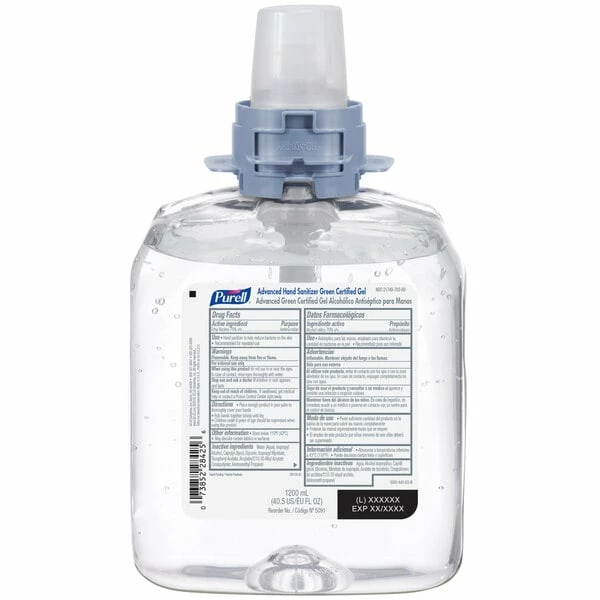 Purell® 5091-04 FMX Advanced Green Certified 1200 ML Gel Hand Sanitizer - 4/Case 1 Purell® 5091-04 FMX Advanced Green Certified 1200 ML Gel Hand Sanitizer - 4/Case