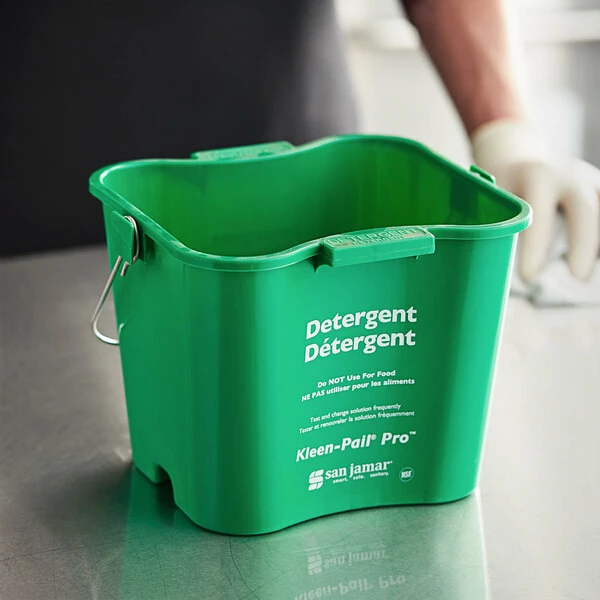 San Jamar KPP196GN 6 Qt. Green Cleaning Kleen-Pail Pro Bucket 1 San Jamar KPP196GN 6 Qt. Green Cleaning Kleen-Pail Pro Bucket