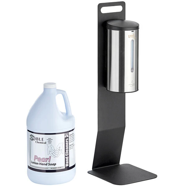 Lavex Janitorial Stainless Steel Table Top Automatic Liquid Soap Dispensing Station 2 Lavex Janitorial Stainless Steel Table Top Automatic Liquid Soap Dispensing Station - Image 2