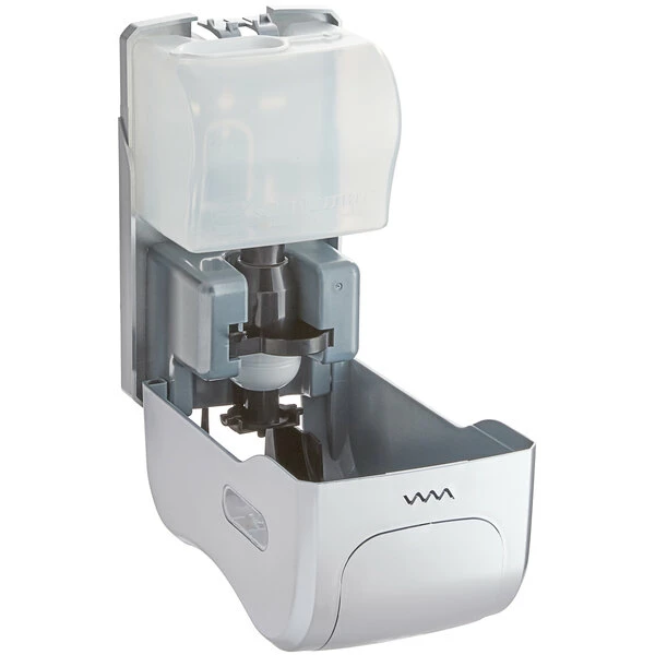 San Jamar S970SS Summit Rely Silver Manual Hand Soap, Sanitizer, And Lotion Dispenser - 5 3/16" X 4" X 8 7/8" 5 San Jamar S970SS Summit Rely Silver Manual Hand Soap, Sanitizer, And Lotion Dispenser - 5 3/16" X 4" X 8 7/8" - Image 5