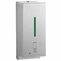 Bobrick B-2013 800 ML Stainless Steel Automatic Hands-Free Foaming Hand / Dish Soap Dispenser