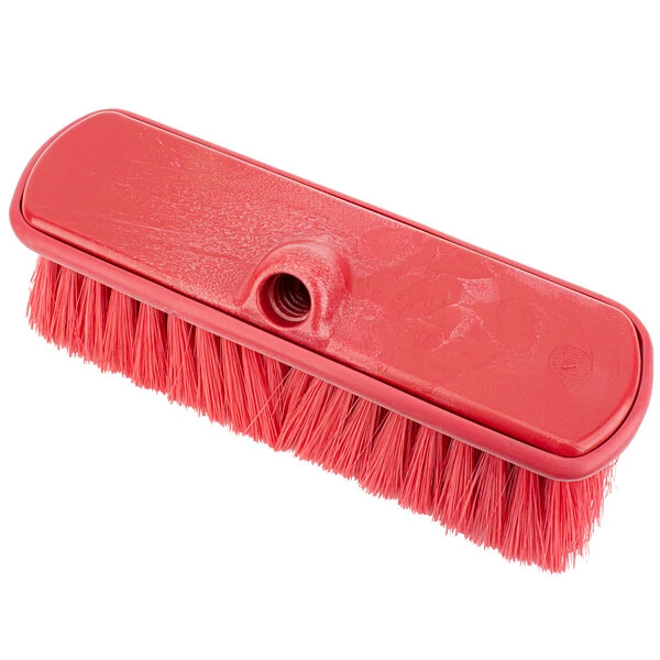 Carlisle 40050EC05 Sparta Flo Thru 9 1/2" Red Flagged Vehicle And Wall Cleaning Brush 2 Carlisle 40050EC05 Sparta Flo Thru 9 1/2" Red Flagged Vehicle And Wall Cleaning Brush - Image 2