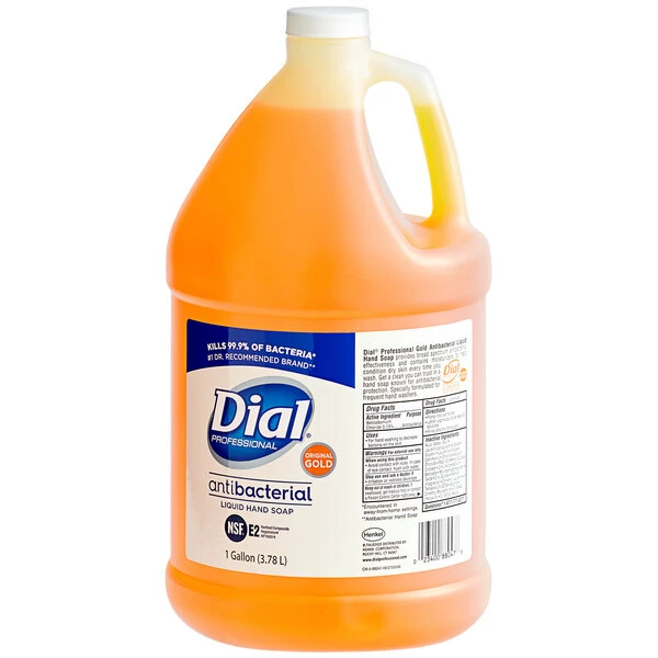 Dial® Dial DIA88047 Gold 1 Gallon Antibacterial Liquid Hand Soap Refill - 4/Case 2 Dial® Dial DIA88047 Gold 1 Gallon Antibacterial Liquid Hand Soap Refill - 4/Case - Image 2