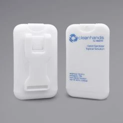 Cleanint, LLC Cleanint Cleanhands CH02RET-WTE White Clip-On Hand Sanitizer Dispenser - 2/Pack