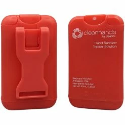 Cleanint, LLC Cleanint Cleanhands CH02RET-RED Red Clip-On Hand Sanitizer Dispenser - 2/Pack