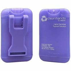 Cleanint, LLC Cleanint Cleanhands CH02RET-PUR Purple Clip-On Hand Sanitizer Dispenser - 2/Pack