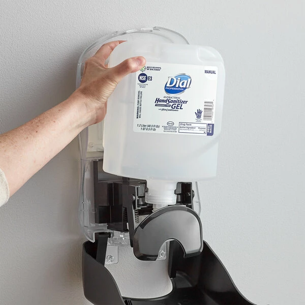 Dial® Dial DIA19708 1700 Universal Manual 1.2 Liter Antibacterial Gel Hand Sanitizer Refill 1 Dial® Dial DIA19708 1700 Universal Manual 1.2 Liter Antibacterial Gel Hand Sanitizer Refill
