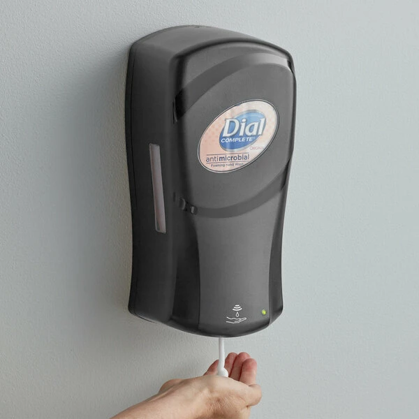 Dial® Dial DIA16626 FIT Universal Touch-Free 1 Liter Slate Hand Soap / Hand Sanitizer Dispenser 1 Dial® Dial DIA16626 FIT Universal Touch-Free 1 Liter Slate Hand Soap / Hand Sanitizer Dispenser