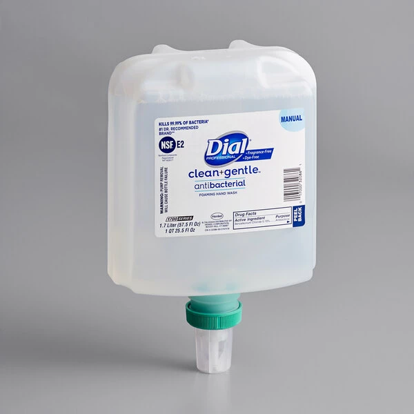 Dial® Dial DIA32088 Clean And Gentle 1700 Universal Manual 1.7 Liter Antibacterial Foaming Hand Wash Refill 2 Dial® Dial DIA32088 Clean And Gentle 1700 Universal Manual 1.7 Liter Antibacterial Foaming Hand Wash Refill - Image 2