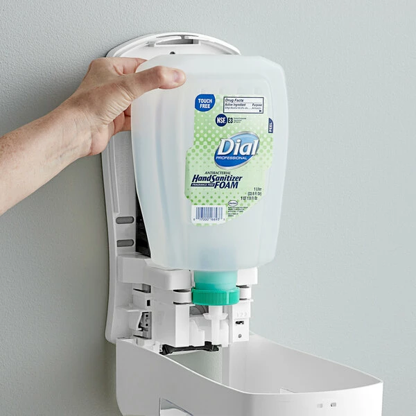 Dial® Dial DIA16694 FIT Universal Touch-Free Antibacterial 1 Liter Foam Hand Sanitizer Refill 1 Dial® Dial DIA16694 FIT Universal Touch-Free Antibacterial 1 Liter Foam Hand Sanitizer Refill