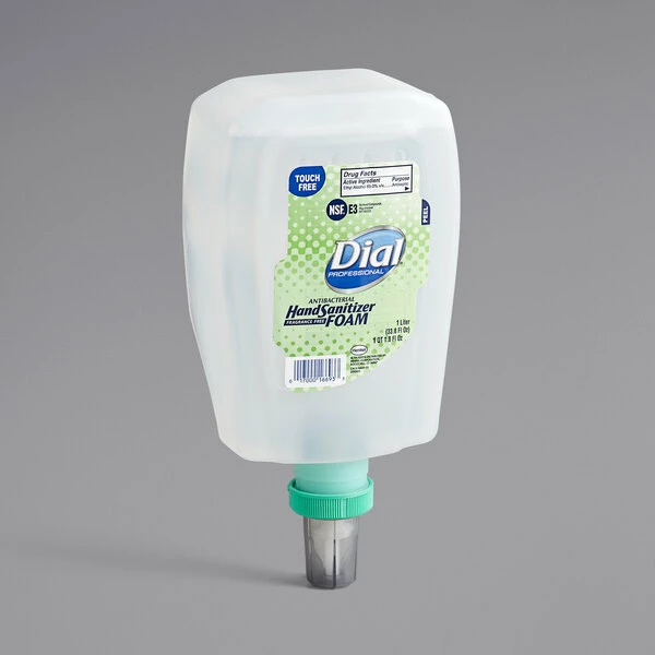 Dial® Dial DIA16694 FIT Universal Touch-Free Antibacterial 1 Liter Foam Hand Sanitizer Refill 2 Dial® Dial DIA16694 FIT Universal Touch-Free Antibacterial 1 Liter Foam Hand Sanitizer Refill - Image 2