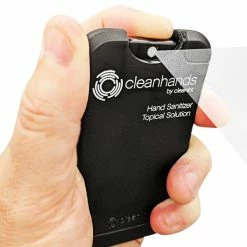 Cleanint, LLC Cleanint Cleanhands CH02RET-BLK Black Clip-On Hand Sanitizer Dispenser - 2/Pack -VIETRI SHOP 2212632