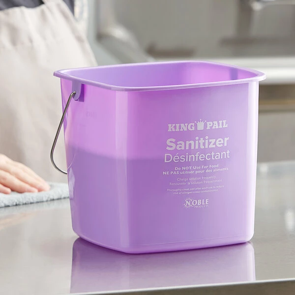 Noble Products King-Pail 6 Qt. Purple Allergen-Free Sanitizing Pail 1 Noble Products King-Pail 6 Qt. Purple Allergen-Free Sanitizing Pail