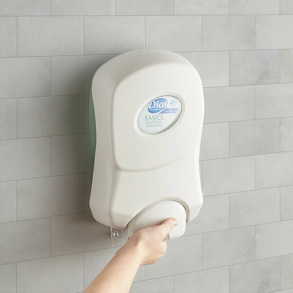 Dial® Dial DIA20078 1700 Universal Manual 1.7 Liter Pearl Foaming Hand Soap / Hand Sanitizer Dispenser 1 Dial® Dial DIA20078 1700 Universal Manual 1.7 Liter Pearl Foaming Hand Soap / Hand Sanitizer Dispenser