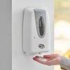Noble Chemical Novo Pro Series White Touch-Free Automatic Foam Hand Soap / Sanitizer Dispenser 1,000 ML